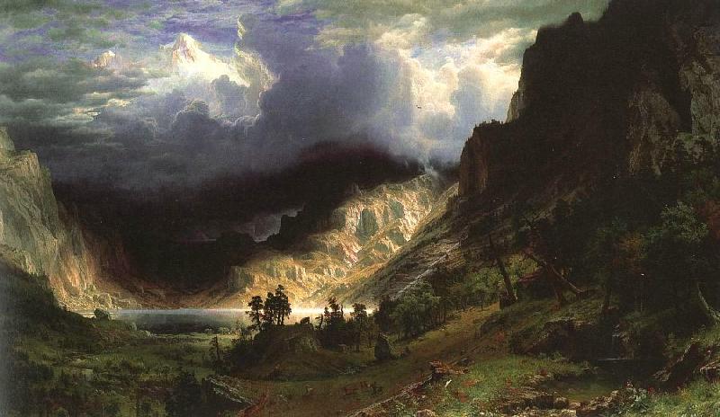 Albert Bierstadt Storm in the Rocky Mountains, Mt Rosalie Germany oil painting art